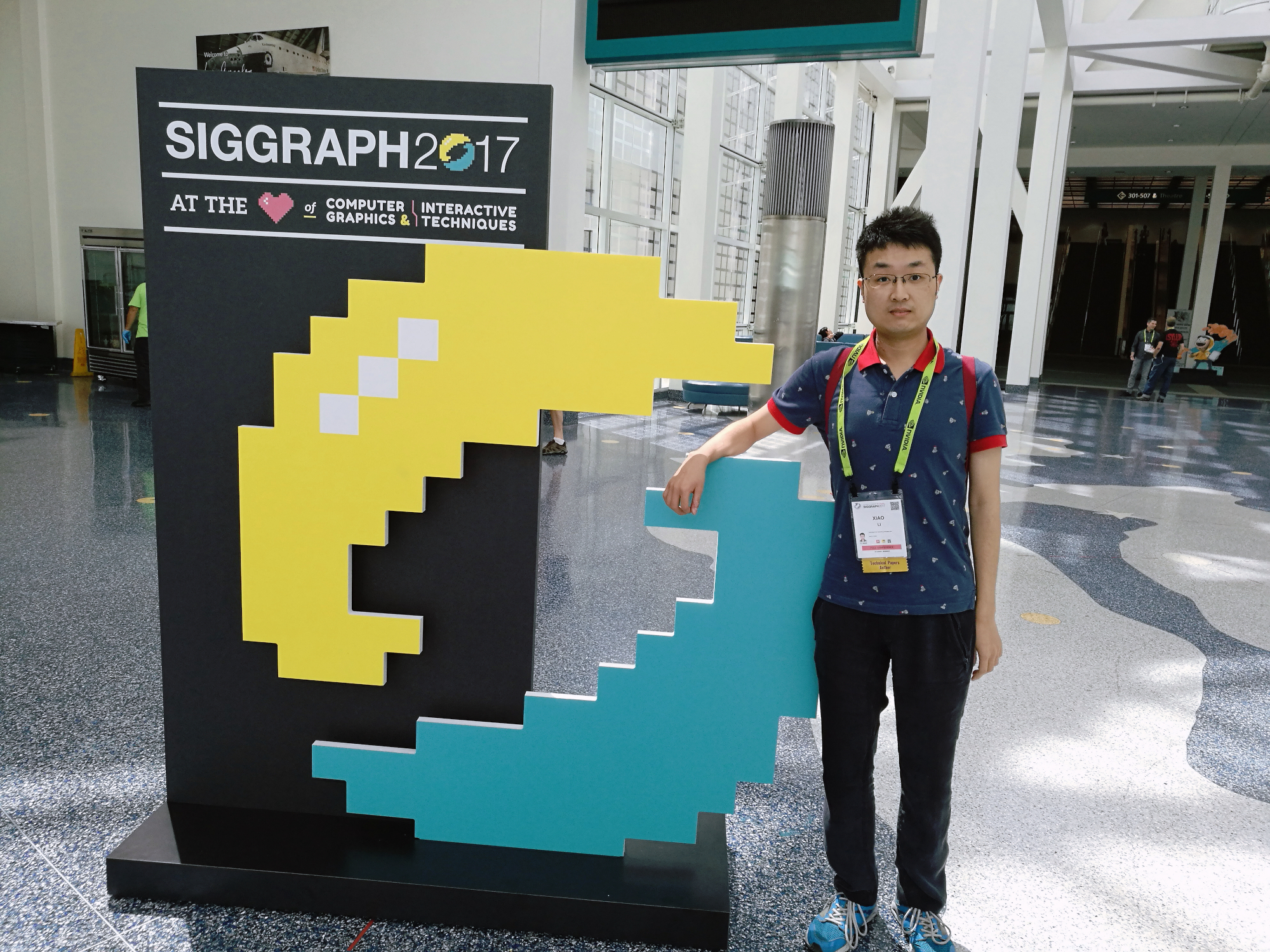 李潇在微软亚洲研究院实习期间参加 SIGGRAPH 2017 大会